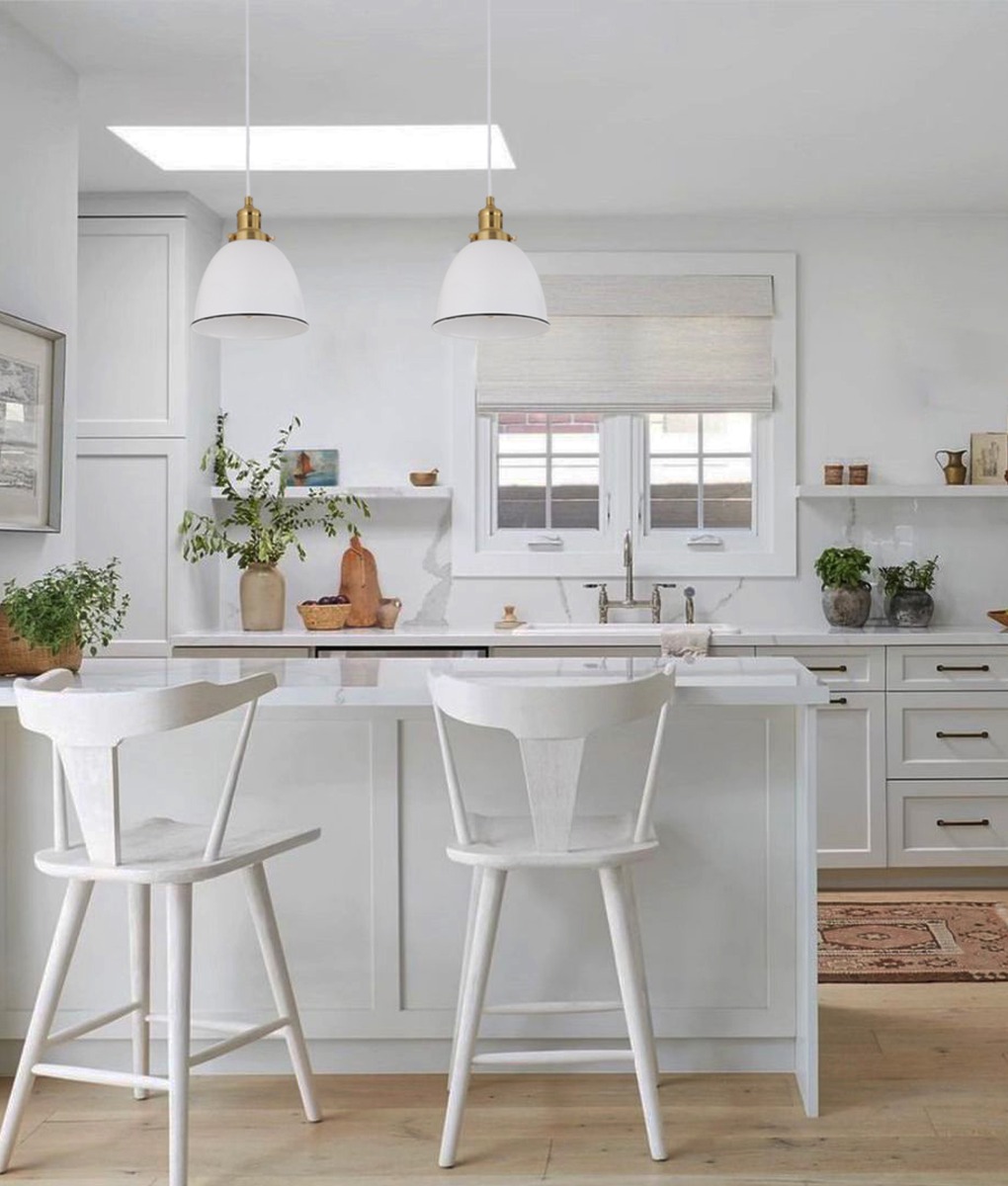 CLA Lighting - Cerema 1 Dome White 1 Light pendant light -lifestyle