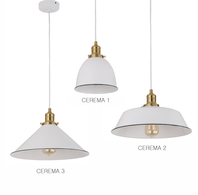 CLA Lighting - Cerema 1 Dome White 1 Light pendant light - group