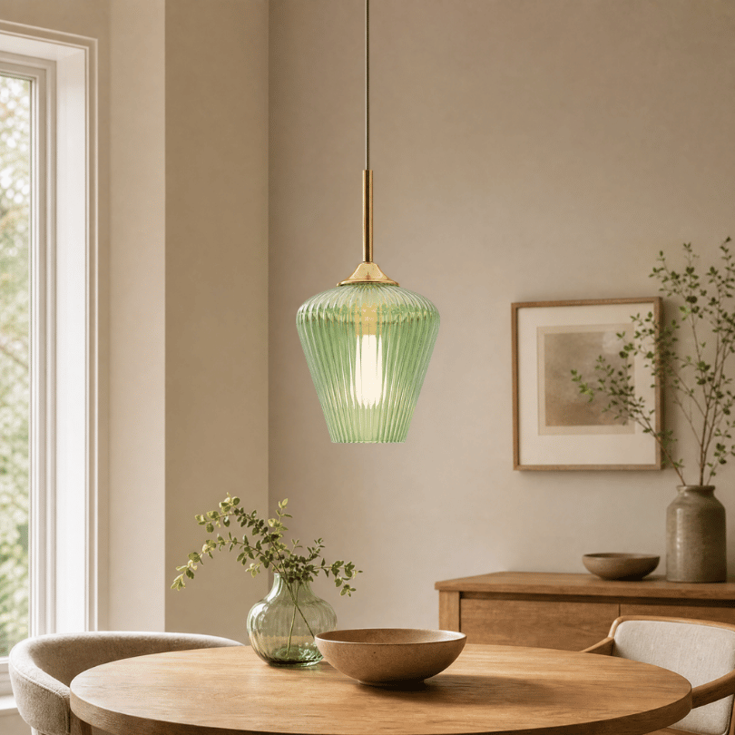 Calibo - Ribbon Glass Pendant - Green - 230mm - lifestyle
