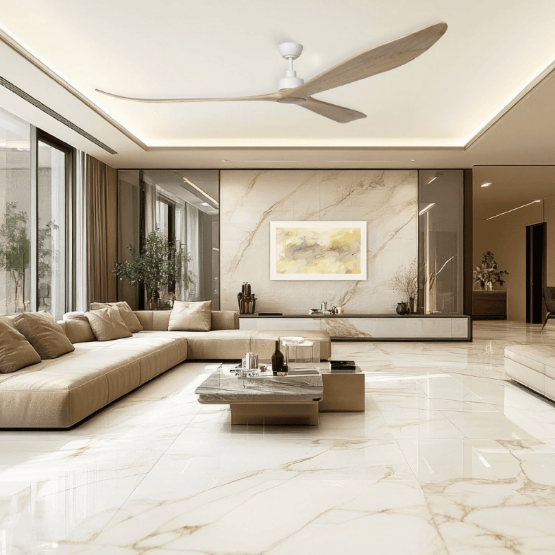Currumbin DC 100" White / Natural NL Fan 20619421 - lifestyle