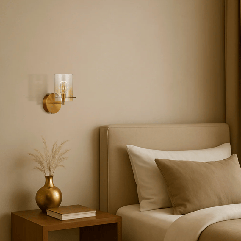 Crevil Antique Gold/Amber Interior Wall Light CREVIL WB-AGAM - lifestyle