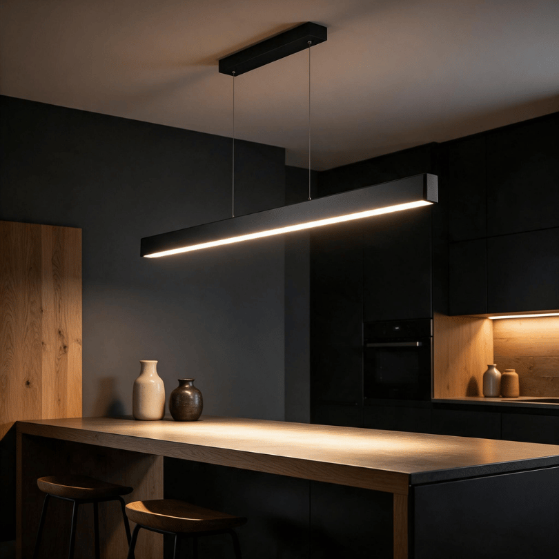 Ailia Imports Dalton Matte Black Pendant- lifestyle