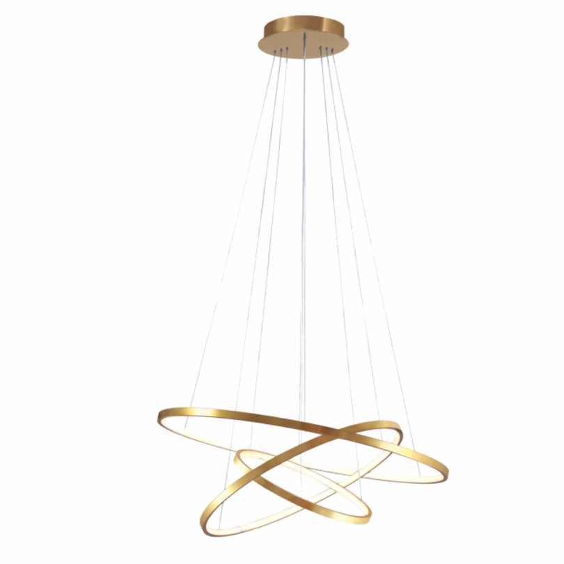 Delphi 3 Ring Brass LED Pendant CCT - 90w