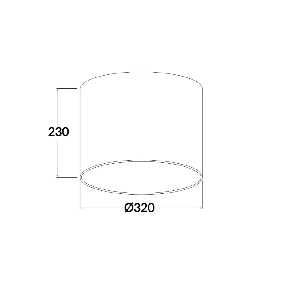 CLA Lighting DIY Batten Fix Drum Shade Dimensions