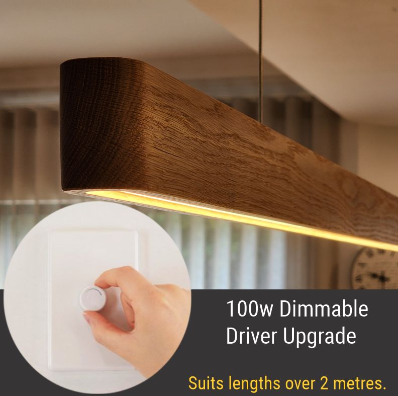 Timber Pendant - 100w Dimmable driver upgrade