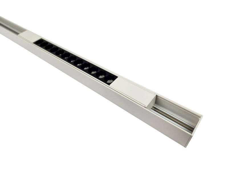 Magnetic Track Linear DOT LED Battens - White in track