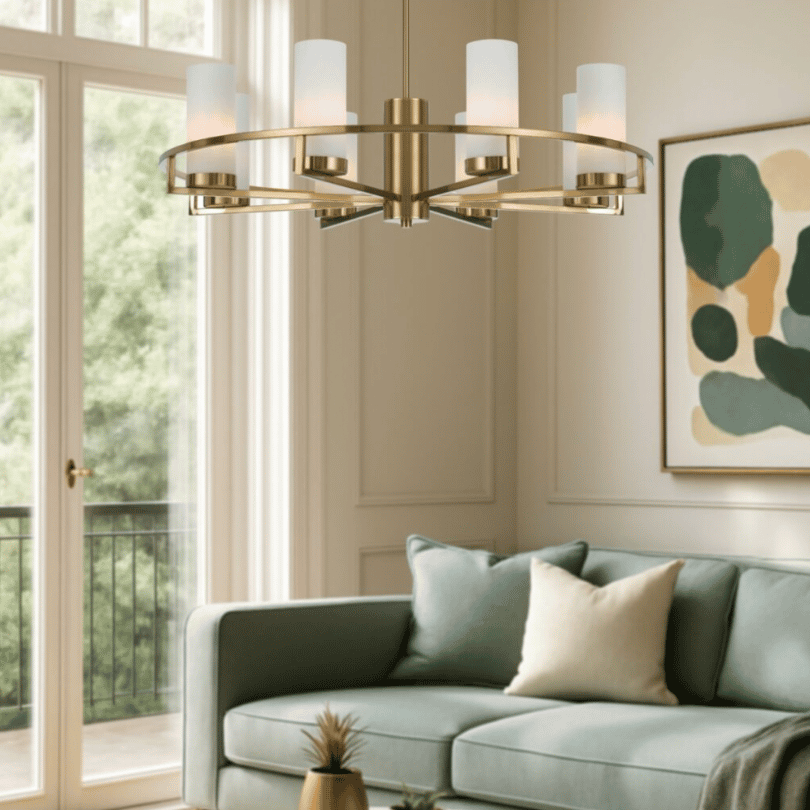 Telbix Eamon 8 Light Brushed Brass Pendant Light 
