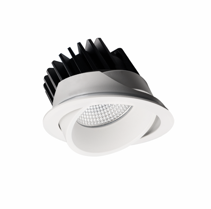 Unios EQ Tilt LED Downlight - textured White