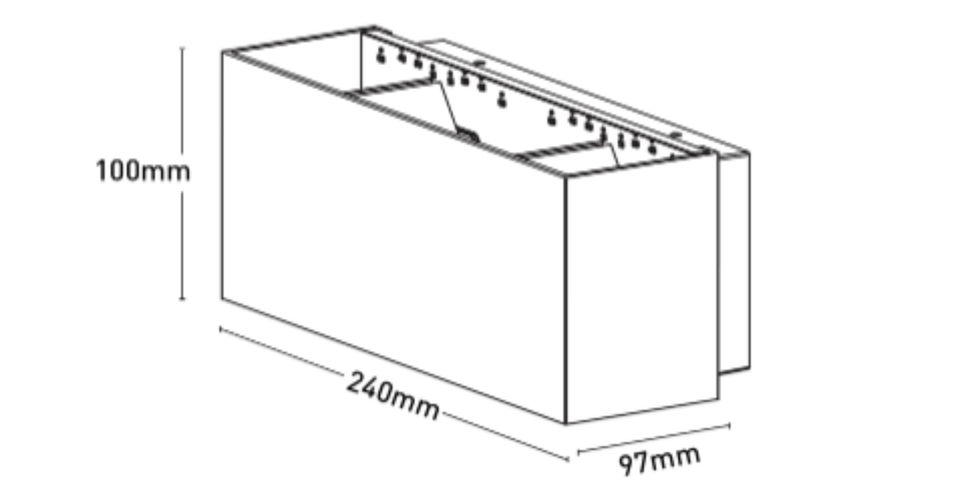 Mercator Lighting Evora Exterior Wall Light Dimensions