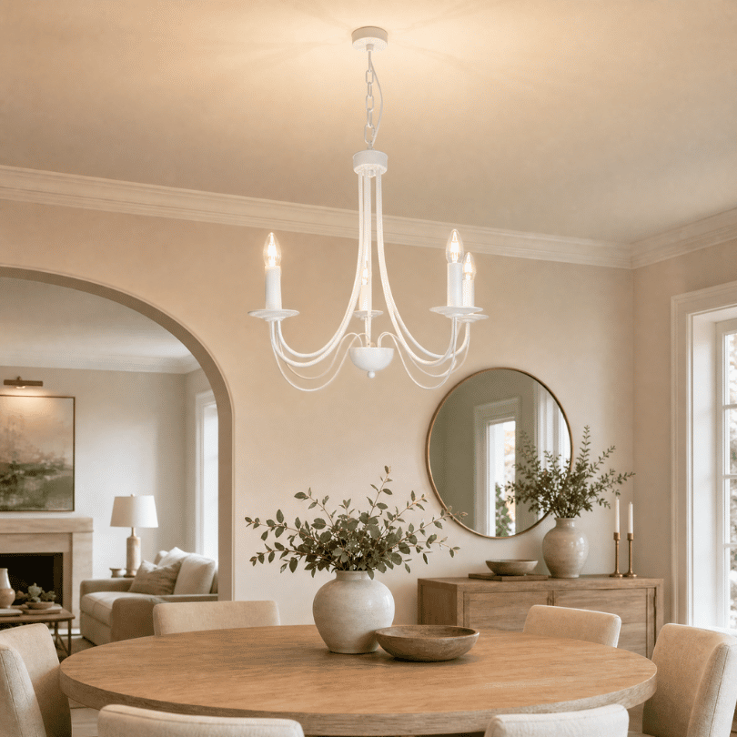 Ailia Imports - Fairstead 5 Light Pendant White - 