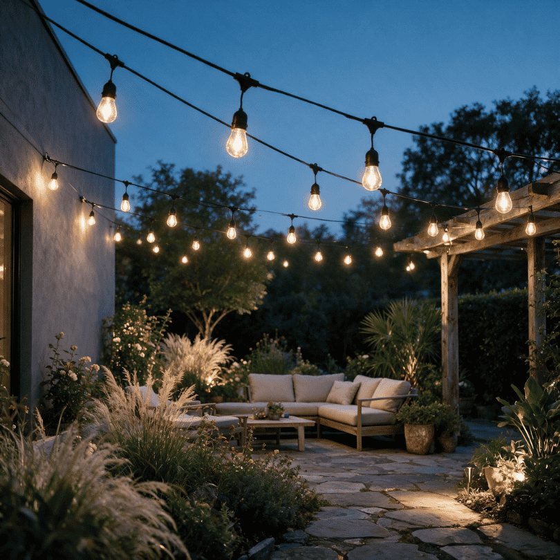 Festoon Only 10m String - 3000K 12V - lifestyle