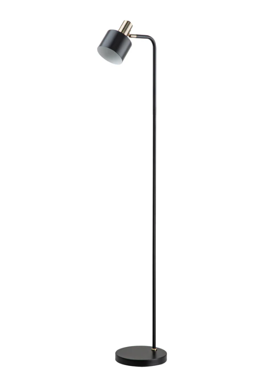 CLA Flotar Floor Lamp - Black with Antique Brass