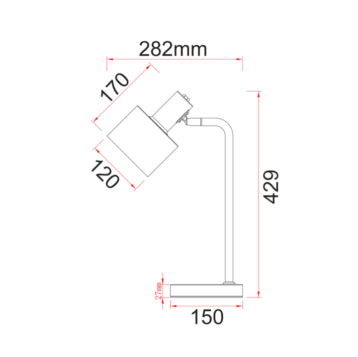 CLA Flotar Table lamp - Dimensions