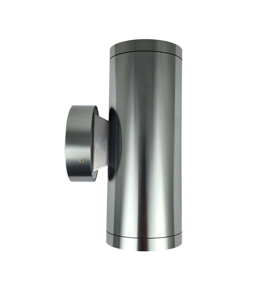 Ailia Imports Force 2 x 12watt LED Up / Down Pillar Lights - Titanium side