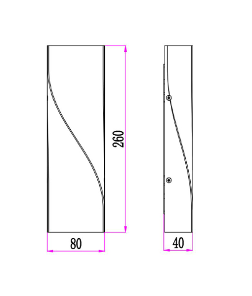 CLA Giro Up/Down LED Wall Light - dimensions