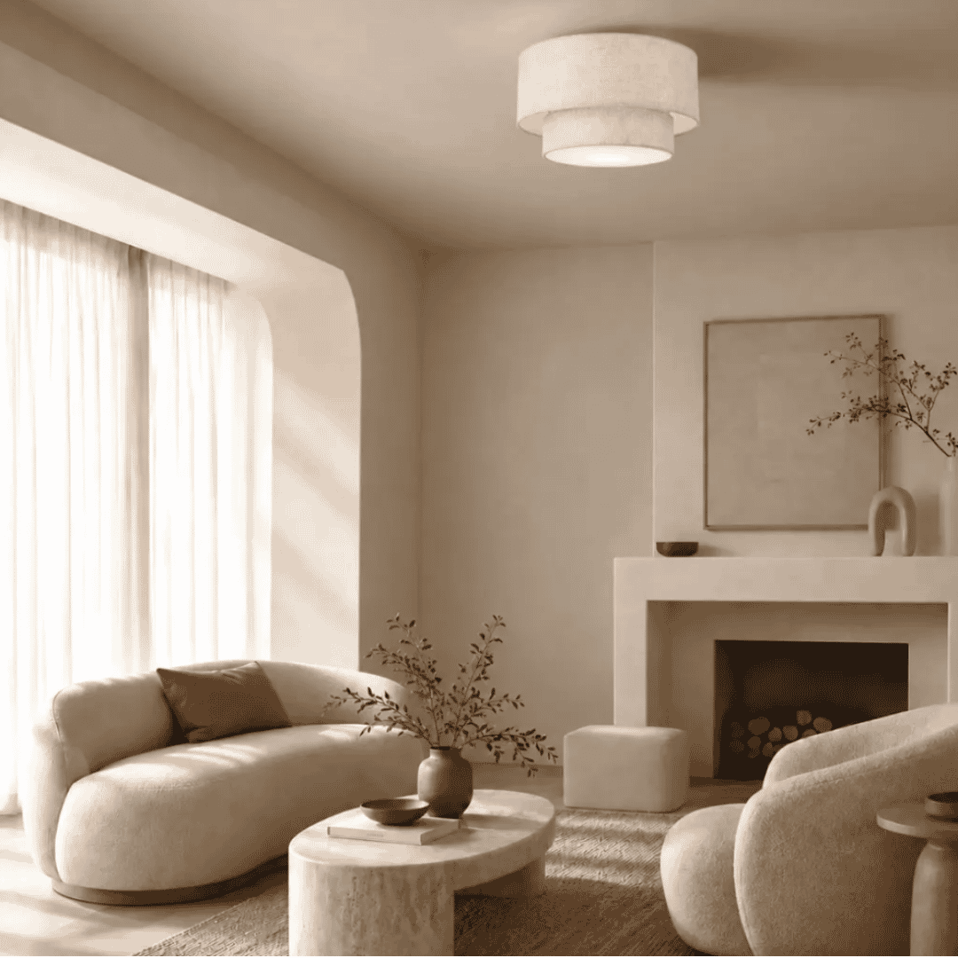 Gisele 35cm DIY  Nickel / Ivory Shade - lifestyle