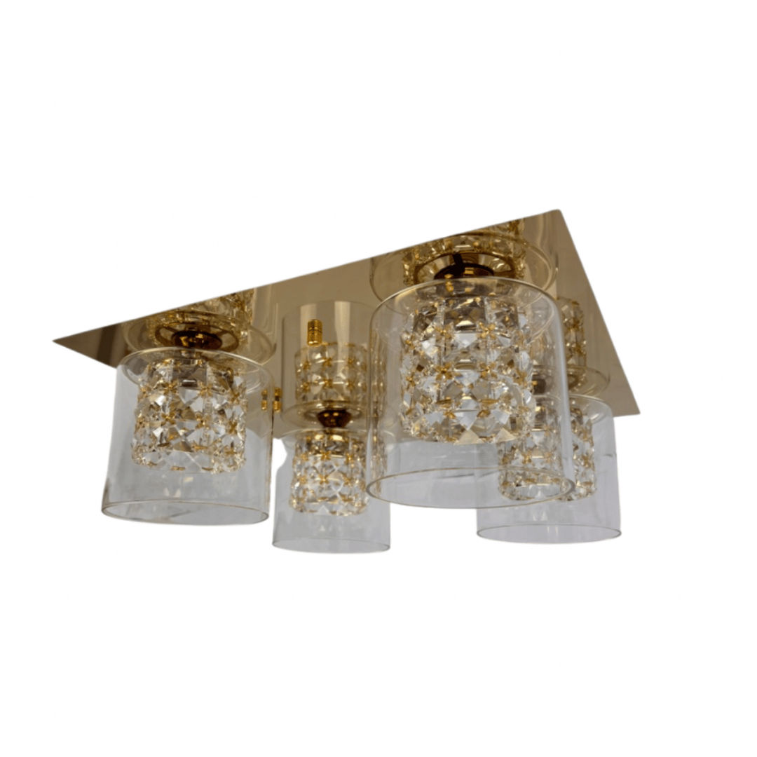 Myrtle 4 Light Close to Ceiling Gold AO-3101- GLD/CLR