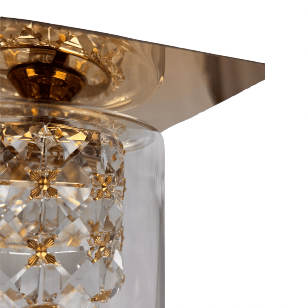 Myrtle 4 Light Close to Ceiling Gold AO-3101- GLD/CLR - close up 