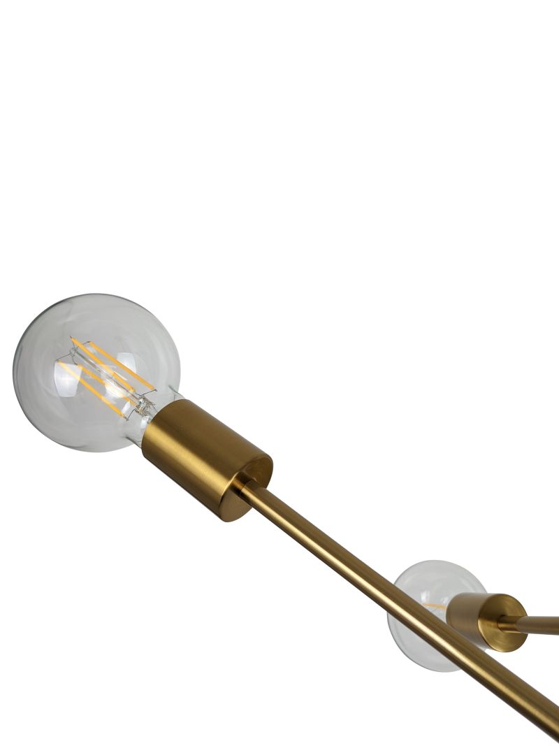 Ailia Imports Hadley 6 Light brass Pendant light - closeup 2