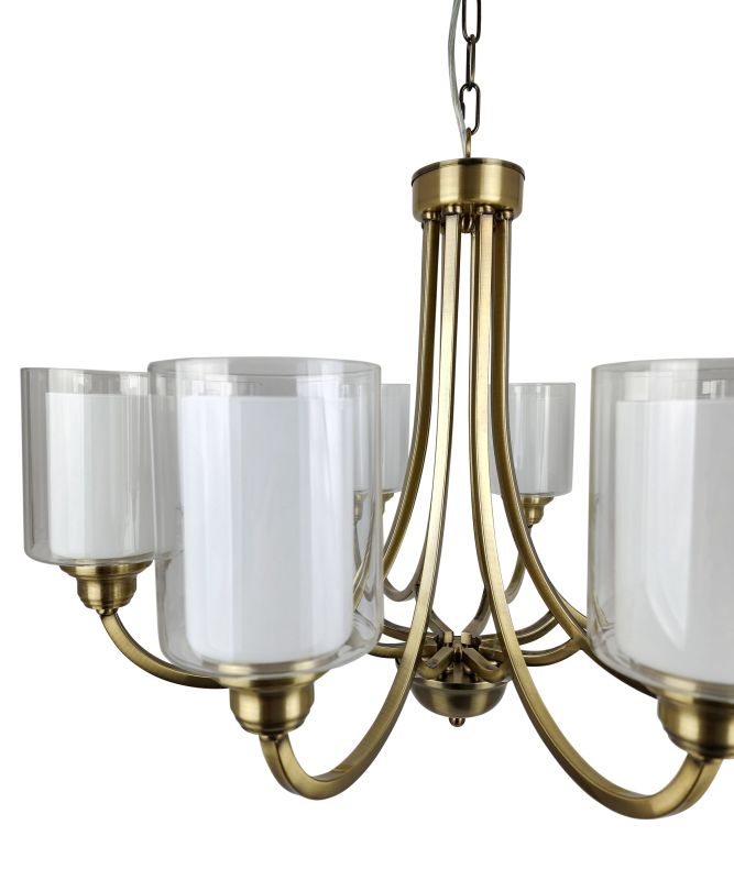 Ailia Imports Hillwood 8 Light Antique Brass Pendant 
