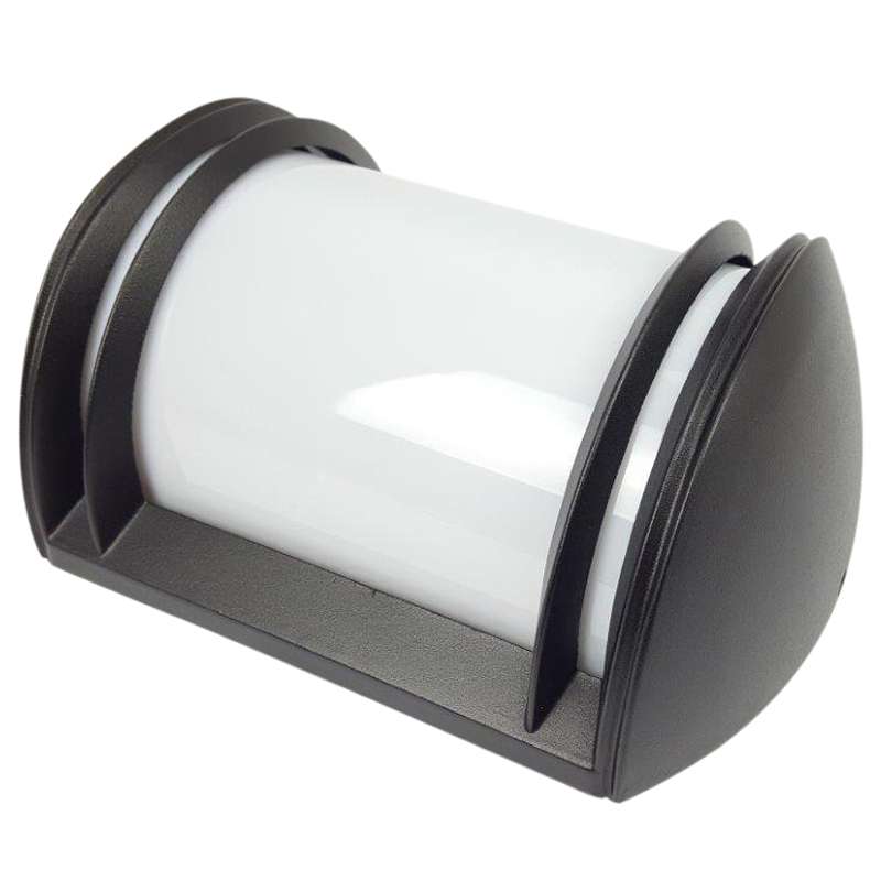 Ailia Imports Hilston Black Exterior Wall Light Angled Side View