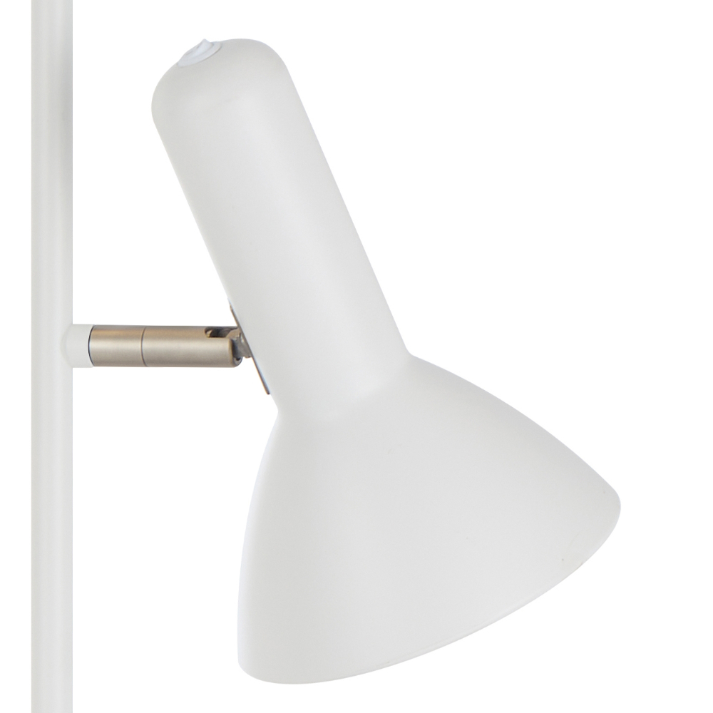 Hyvik 2 Light Floorlamp - White  2xES - closeup