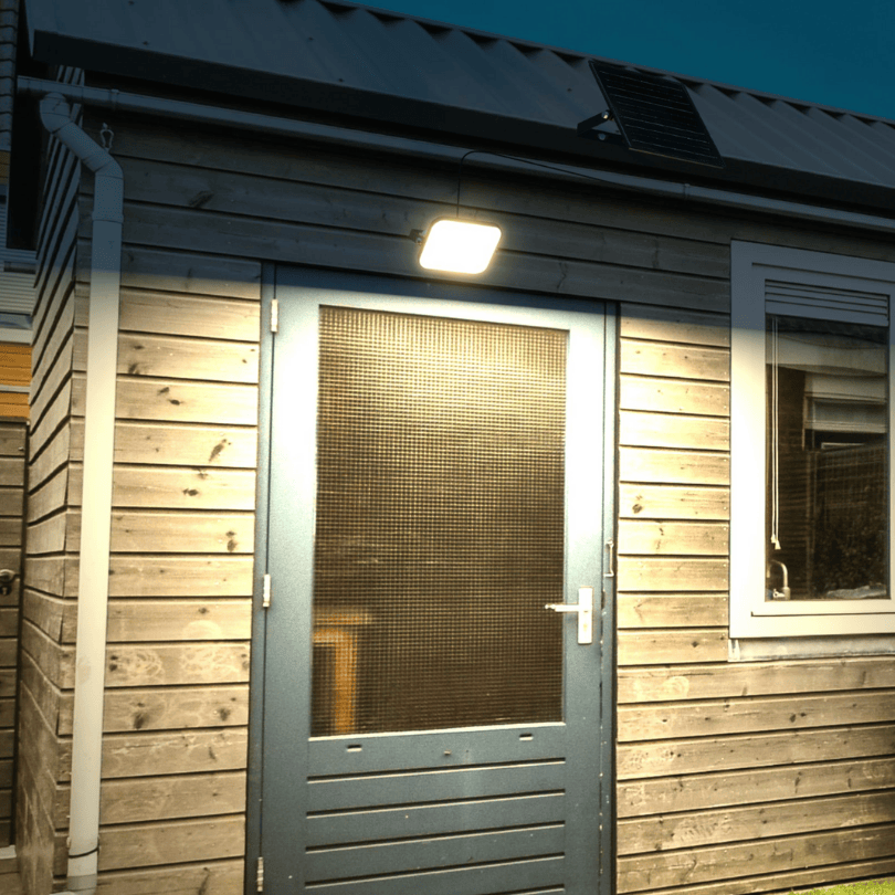 LSDSFL30W Solar Powered 30W LED Flood Light w/ Sensor - lifestyle