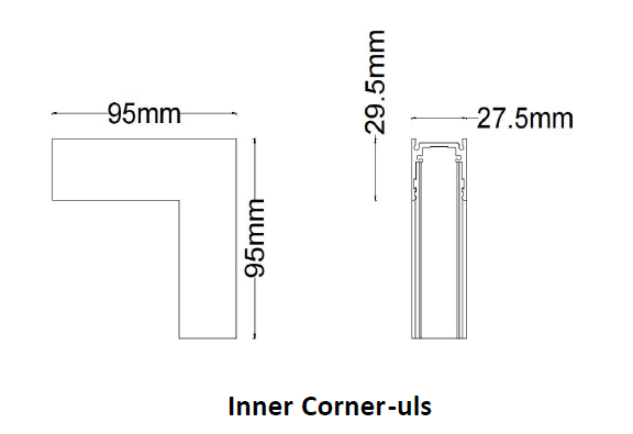 Inner corner dimensions