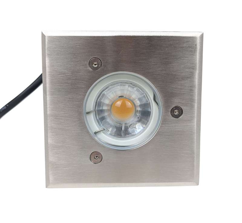 Lumenesk Moro 12volt 316 Stainless Steel Square inground light - Face