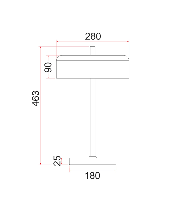 Cla Lighting Kello Table Lamps - Dimensions