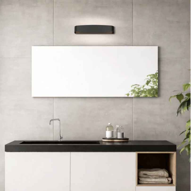Keylor Large Black Led Wall Light - lifestyle