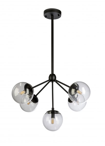 Fiorentino Lighting Klesh 5LT Cluster Pendant Black