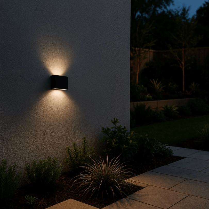 Lisse Small Up/ Down Exterior Wall Light - 2 Colours - lifestyle