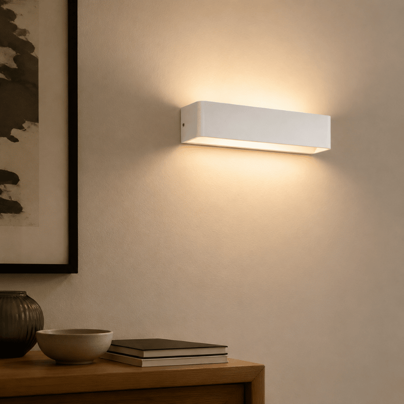 Sania 4 White Wall Light - 3 Sizes - large lifestyle
