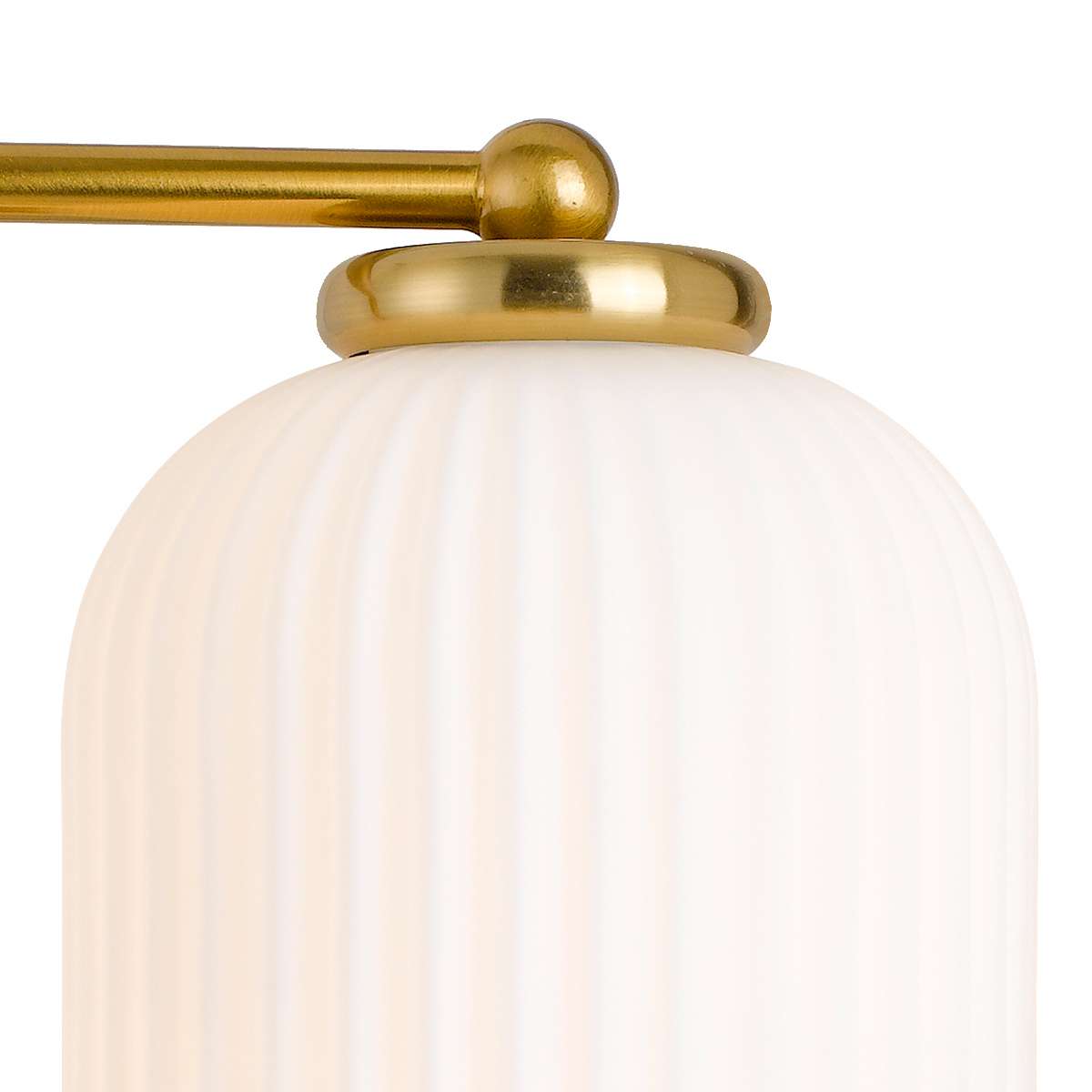 Telbix Lark  Table Lamp - Aged gold / Opal Matt = Glass close up