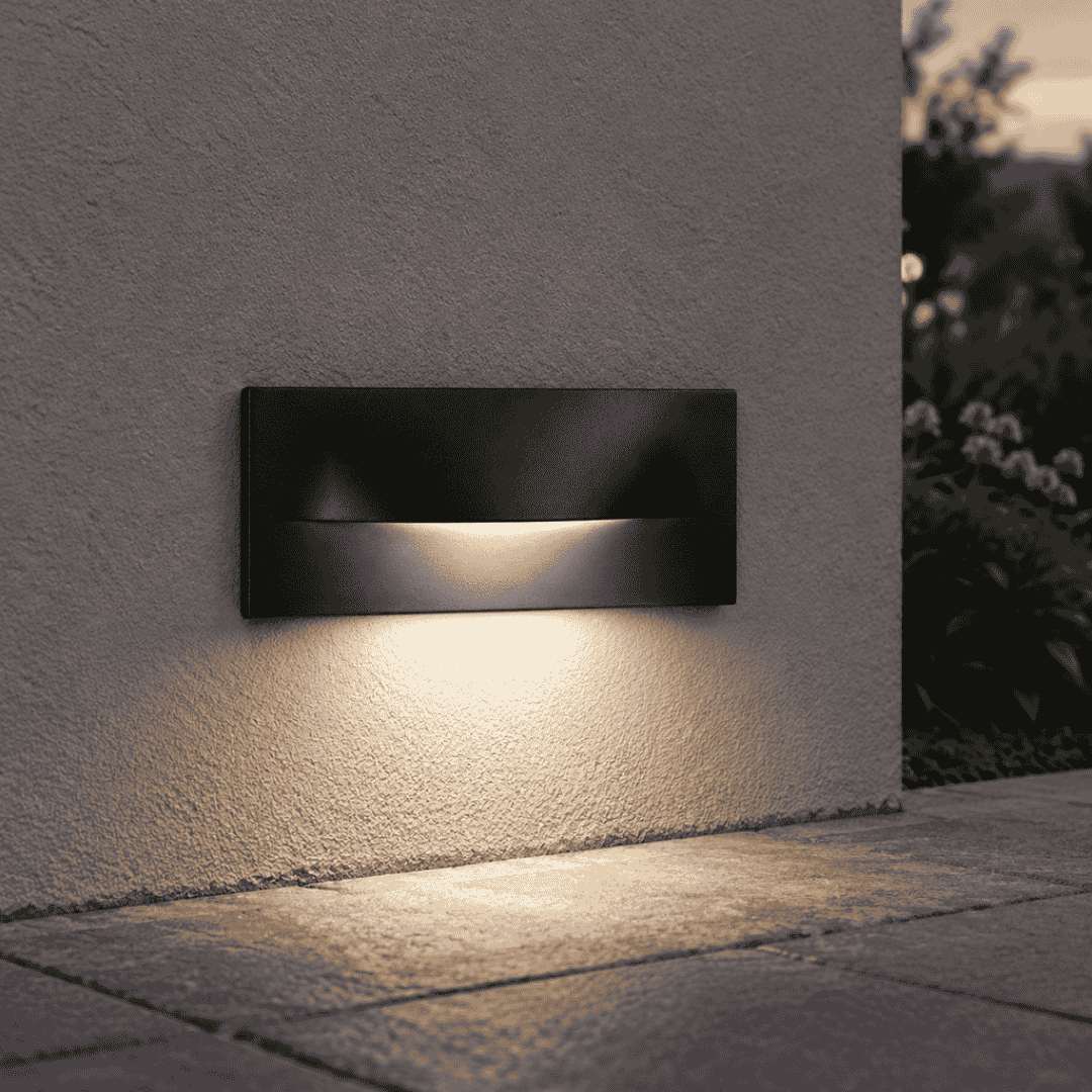 HV3329T-BLK Lisca Black 240v LED  Rectangle Wall  - lifestyle