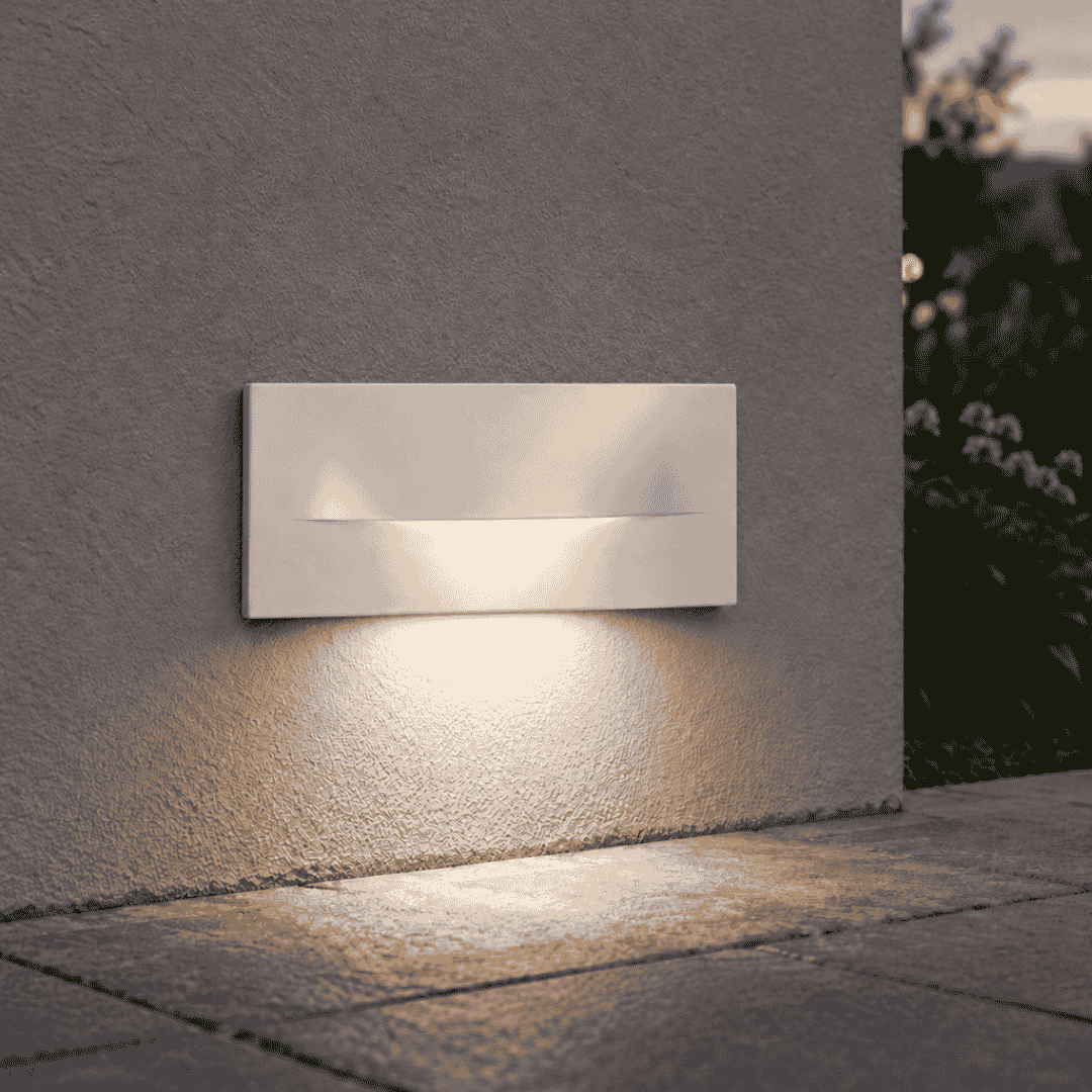 HV3229T-WHT Lisca White 240v LED  Rectangle Wall Light - lifestyle
