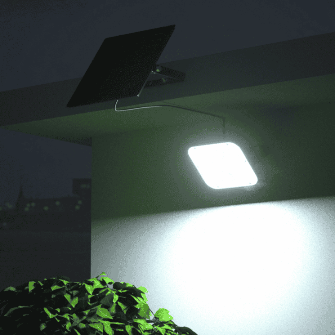 LSDSFL10W Solar Powered 10W LED Flood Light w/ Sensor - lifestyle 1