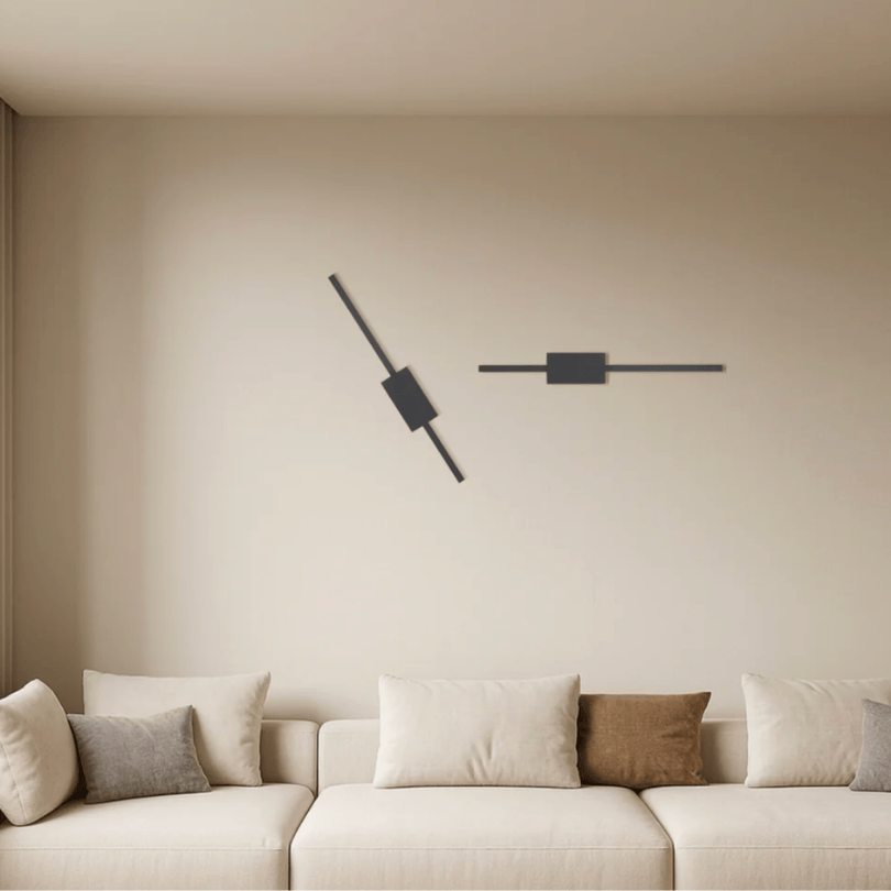 Madras 60cm Black Wall Light MADRAS WB60-BK - lifestyle