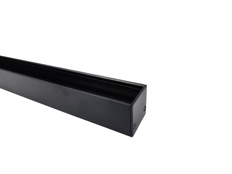 Magnetic Track Black 1m Length - Closeup