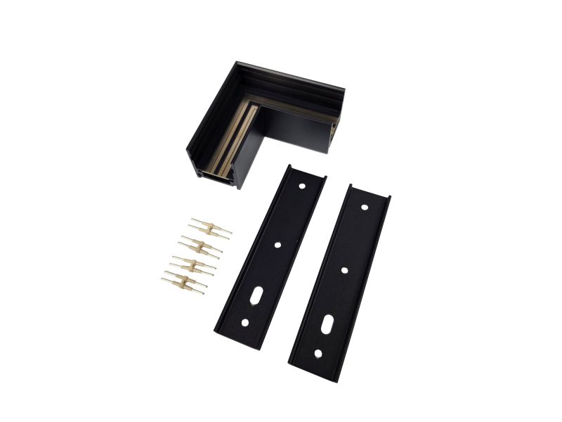 Magnetic Track L Corner Joiner- Black - full kit