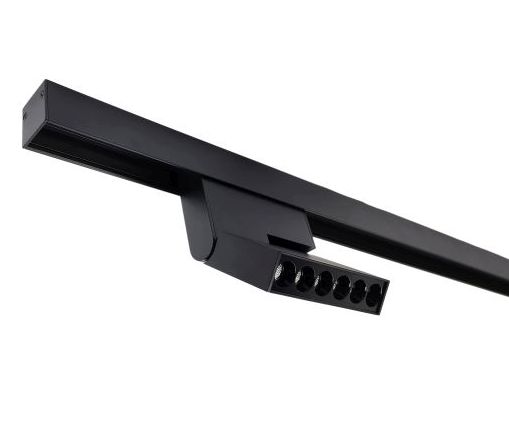 Magnetic Track Fold 6 - 8watt Adjustable spotlight - Black on track