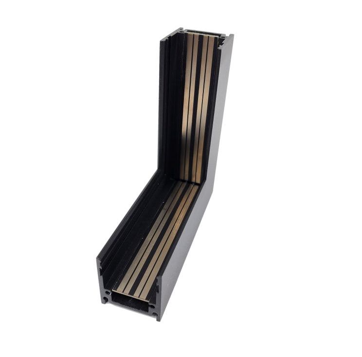 Magnetic Track Inner corner for wall mounting - Black 