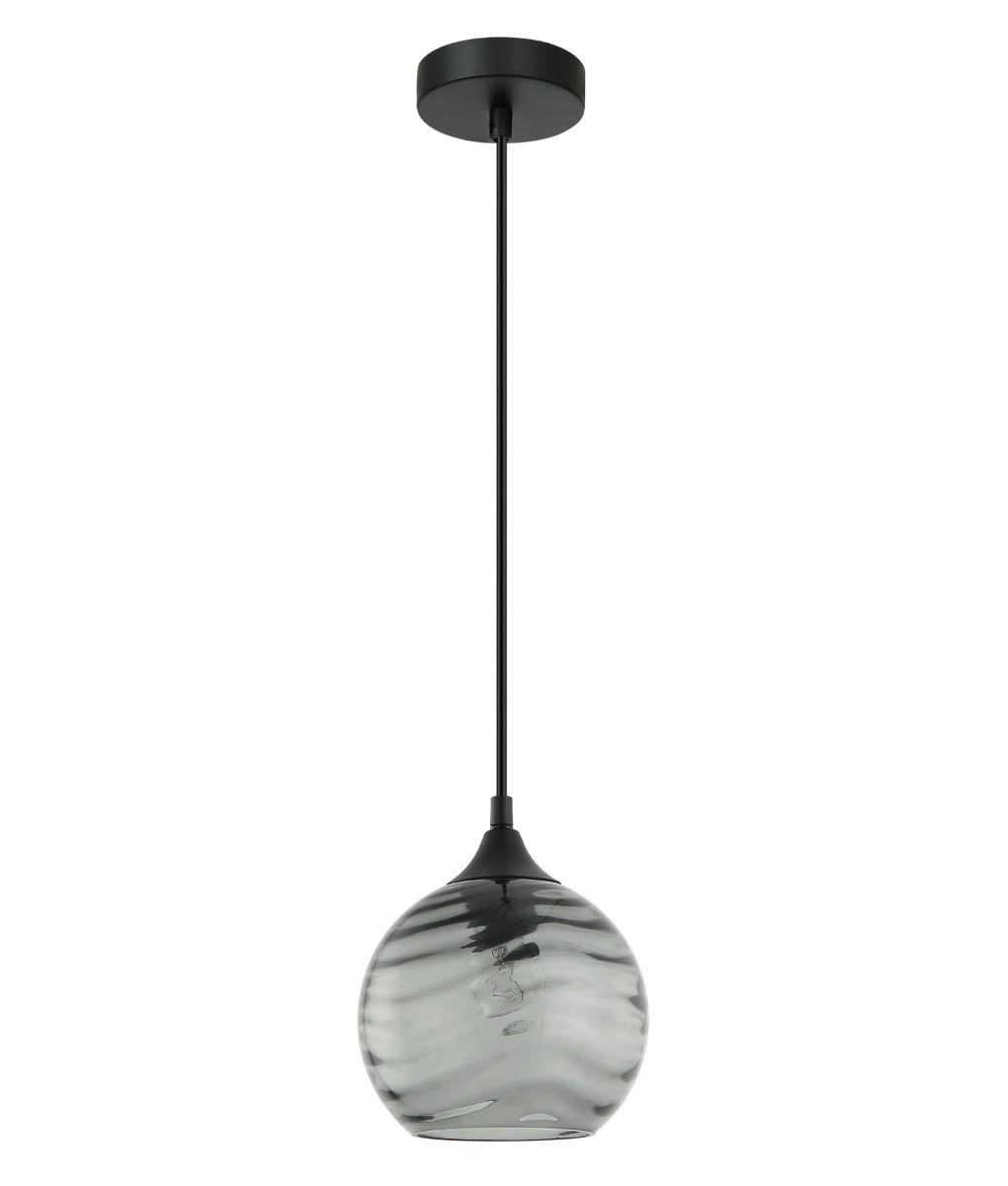 CLA Marbre 1 Light Glass Pendant lights - Smoke 
