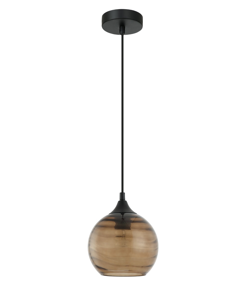 CLA Marbre 1 Light Glass Pendant lights - Amber
