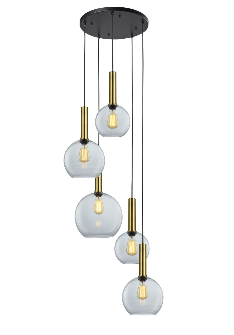 Ailia Imports Boston 5 Light Cord Drop Pendant