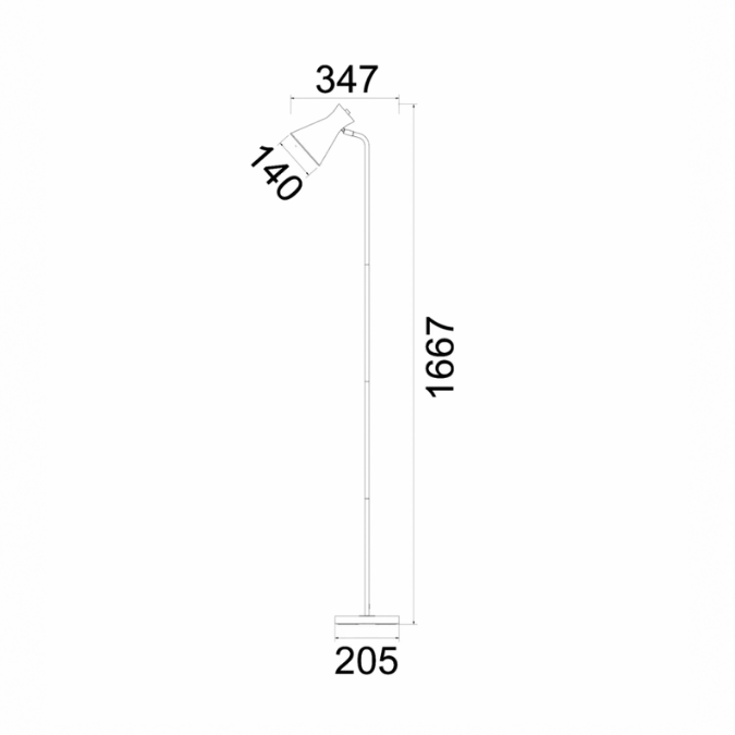 Mecto Floor Lamp - 2 Colours dimensions
