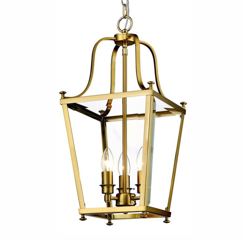 Lode Lighting Montana 3 Light Satin Brass Pendant