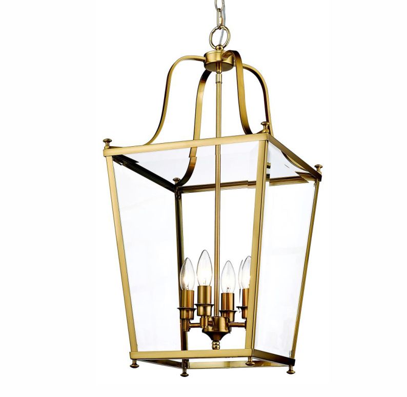Lode Lighting Montana 4 Light Satin Brass Pendant