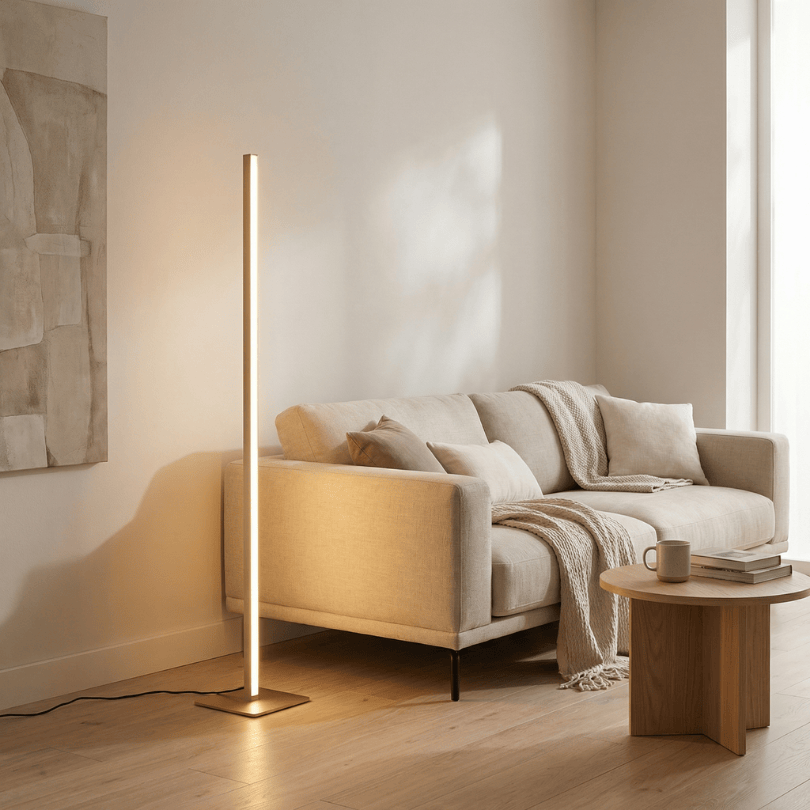 Morne Floor Lamp Champagne CCT AF-1277-CHAMP - lifestyle